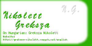 nikolett greksza business card